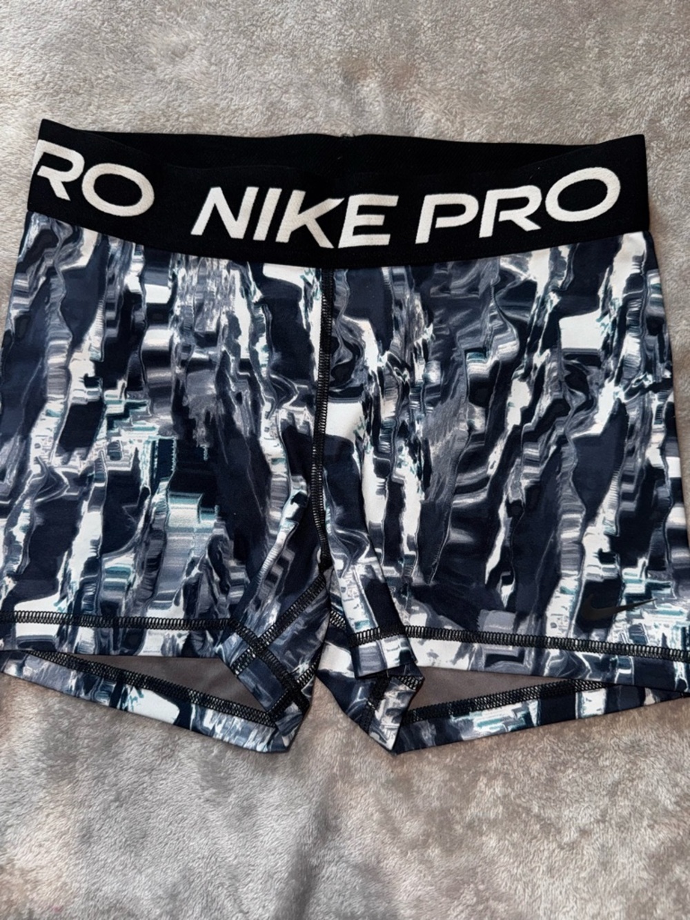 Nike Pro Dri-Fit Compression Shorts - blue,white & Black